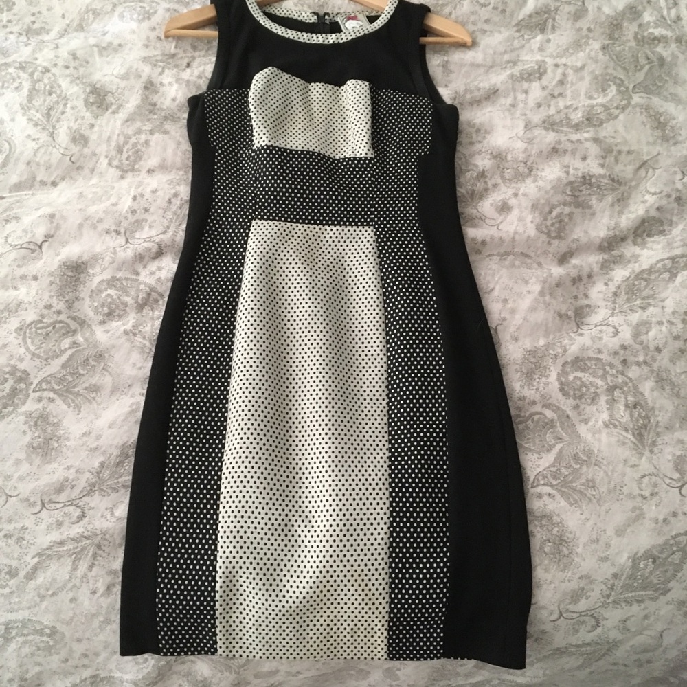 Yoana Baraschi B&W color-block dress Anthropologie
